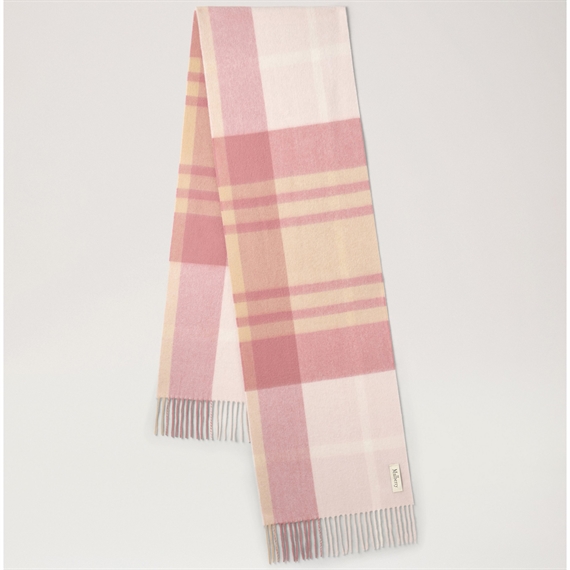 Mulberry Small Check Merino Wool Scarf Pink Scrumpy-Crumpet